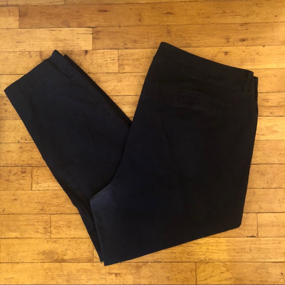 Mid-Rise Ankle Pants - Navy